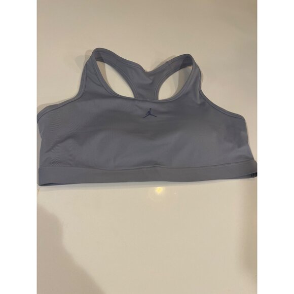 Nike Dri-Fit XL Sports Bra Racerback Gray Jordan Logo - Picture 1 of 6